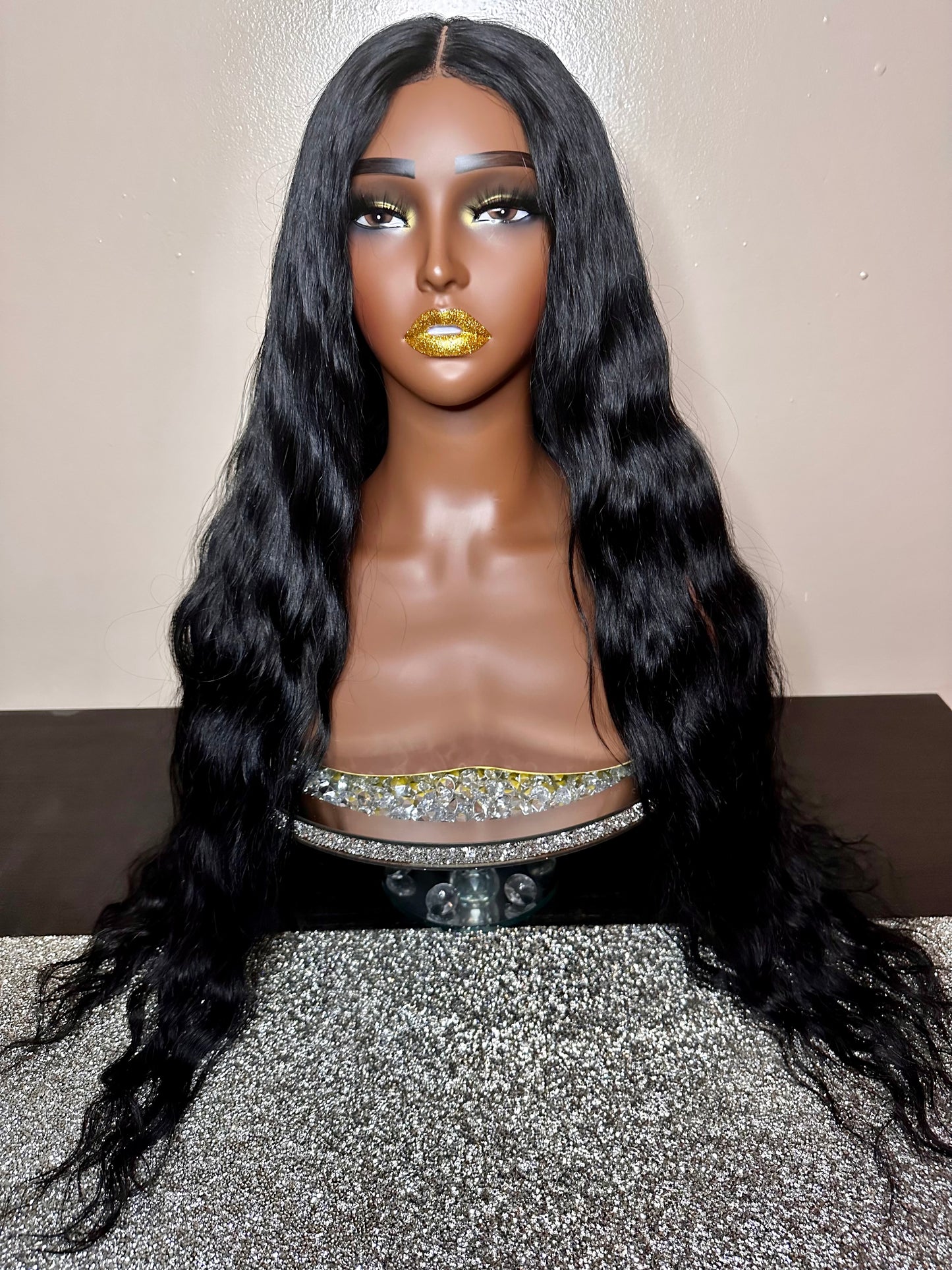 Natural Wave Closure Wig 200 Density