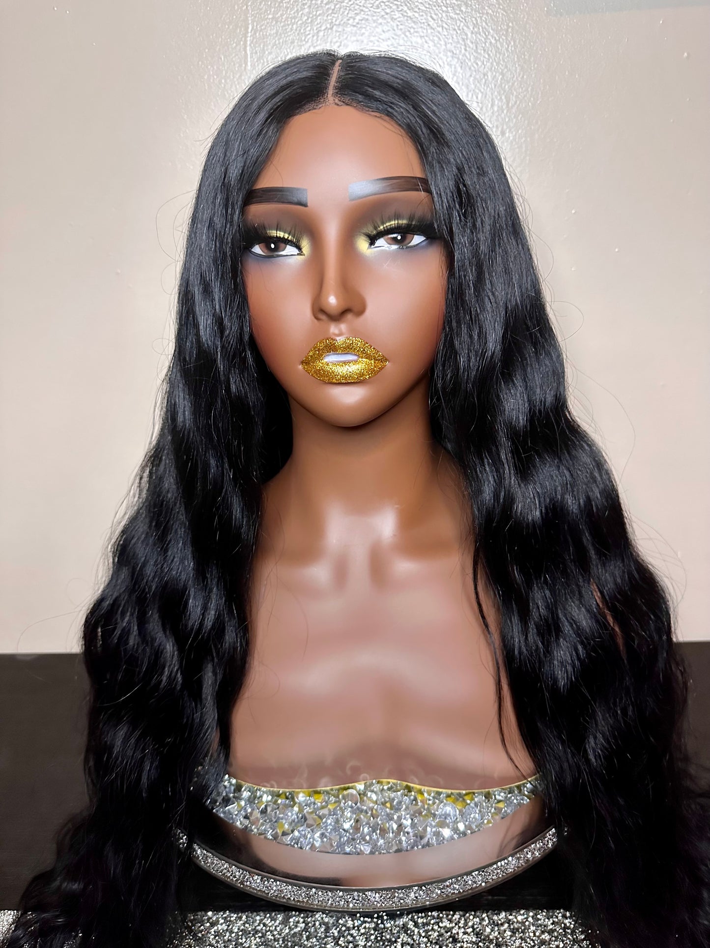Natural Wave Closure Wig 200 Density