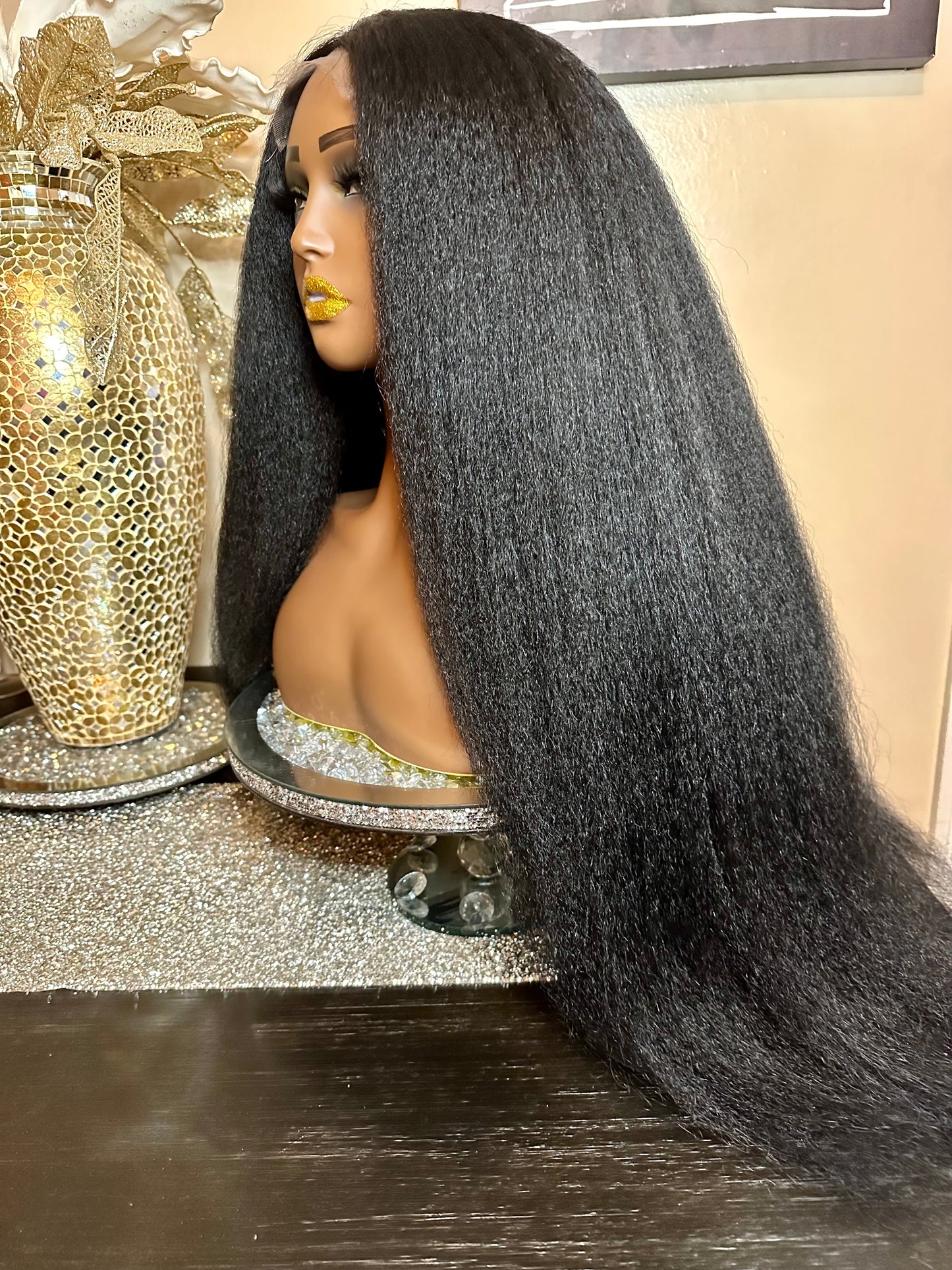 Kinky Straight Frontal Wig 200 Density