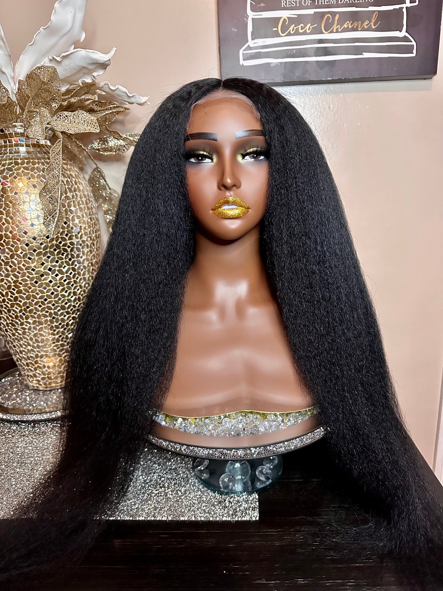 Kinky Straight Frontal Wig 200 Density