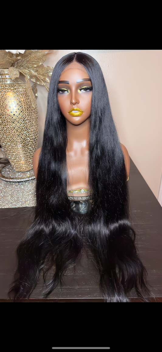 Luxe Straight Closure Wig 250 Density